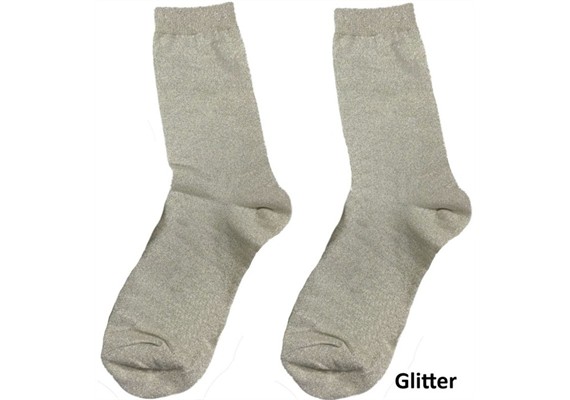 Glitzersocken 2512-200-6 Grösse 38 - 45 Weiss