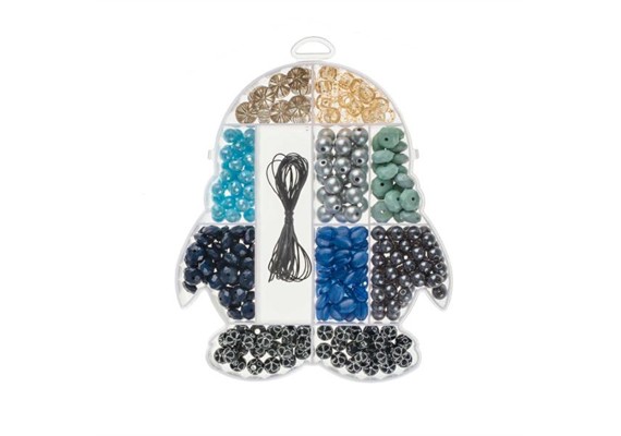 Glorex 1630 331 Perlen-Schmuckset Pinguin mit Kordeln 3m (395 St.)