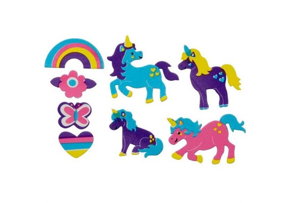 Glorex 2247 706 Moosgummi Sticker Einhorn 28 St.