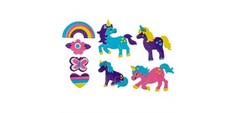 Glorex 2247 706 Moosgummi Sticker Einhorn 28 St.