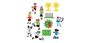 Glorex 2247 715 Moosgummi Sticker Fussball 29 St.