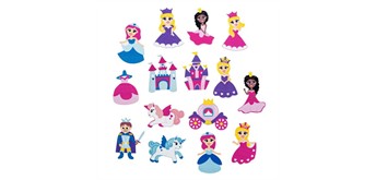 Glorex 2247 716 Moosgummi Sticker Prinzessin 30 St.