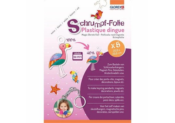 Glorex Schrumpffolie transparent 5 Bogen