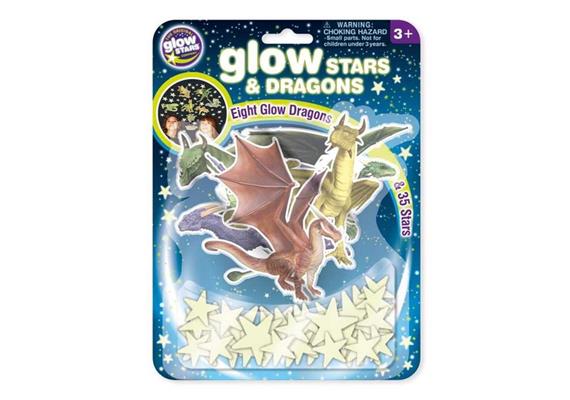 Glow 3D - Sterne & Drachen Glow in the Dark