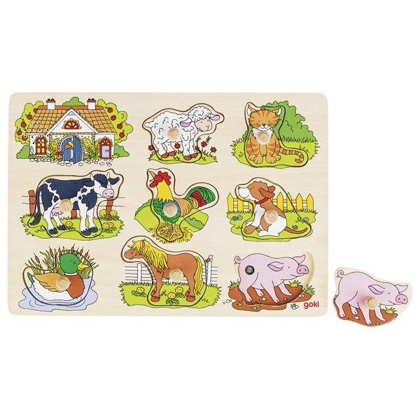 Stehpuzzle Bauernhoftiere E 1450 von Hape  NEU Puzzle  Tiere 