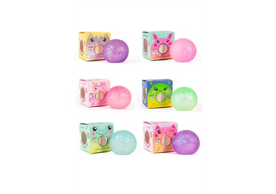 Great Pretenders 82700 Glitzernde Quetschbälle, 5 Varianten sortiert