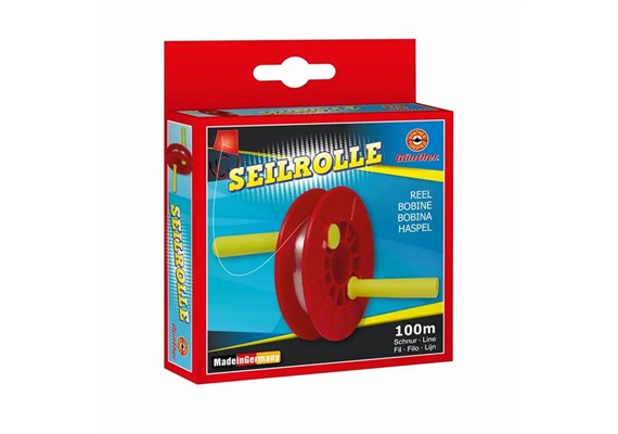 Günther - Seilrolle mit 100 m Drachenschnur rot