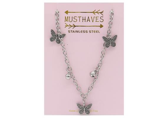 Halskette Schmetterling 36 - 39 cm für Kinder