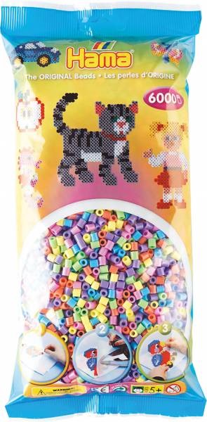 Hama Creativo - Perle Pastello Mixed Bag 6000 Pezzi - Per Creare Gioielli