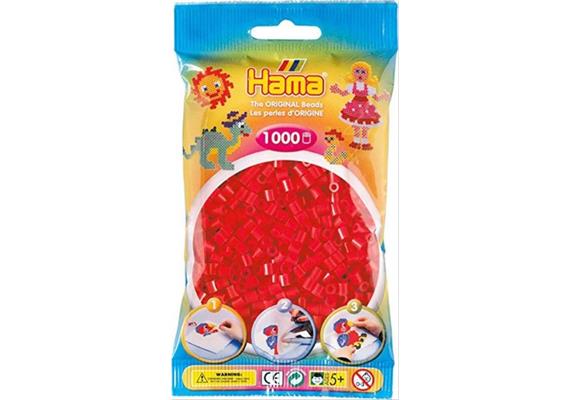 HAMA 207-05 - Bügelperlen rot 1000 Stück