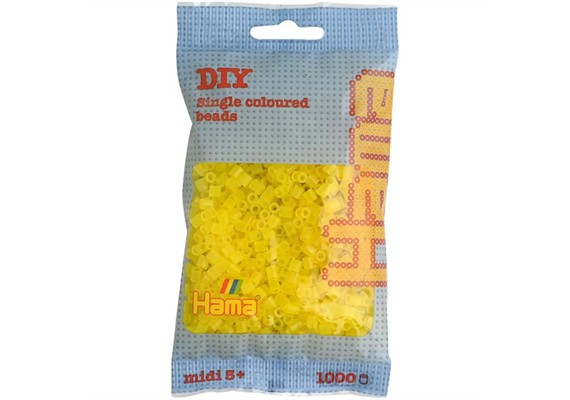 HAMA 207-14 Bügelperlen gelb transparent 1000 Stück