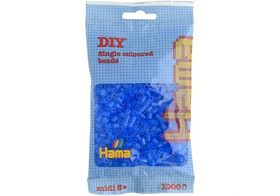 HAMA 207-15 Bügelperlen blau transparent 1000 Stück