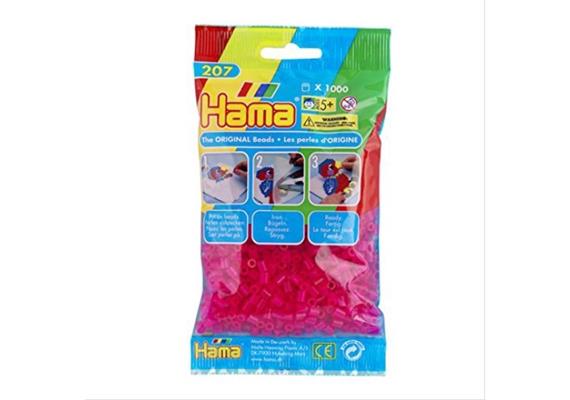 HAMA 207-32 - Bügelperlen fuchsia neon 1000 Stück