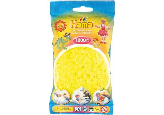 HAMA 207-34 - Bügelperlen Neon-Gelb 1000 Stück