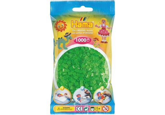 HAMA 207-37 - Bügelperlen Neon-Grün 1000 Stück