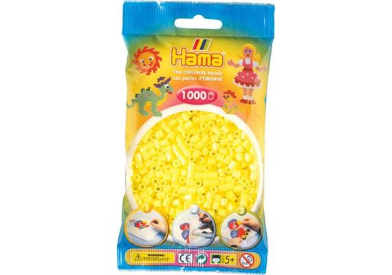 HAMA 207-43 - Bügelperlen pastellgelb 1000 Stück