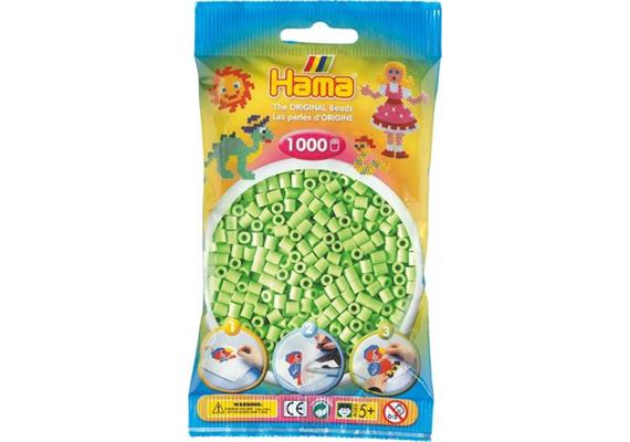 HAMA 207-47 - Bügelperlen Pastell-grün 1000 Stück