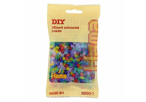 Hama 207-53 Bügelperlen Mix transparent 1000 Stück