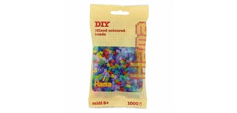 Hama 207-53 Bügelperlen Mix transparent 1000 Stück