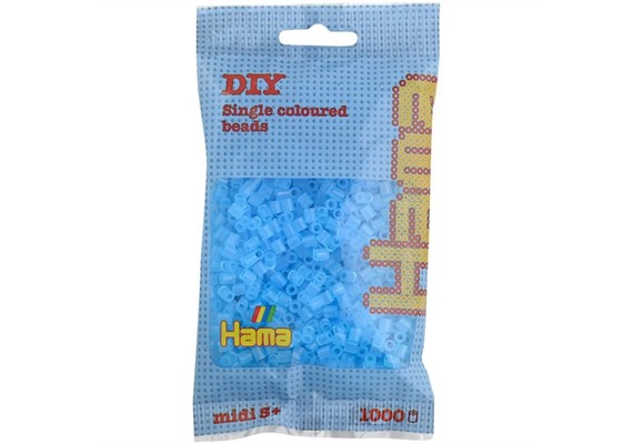 HAMA 207-73 Bügelperlen aqua transparent 1000 Stück