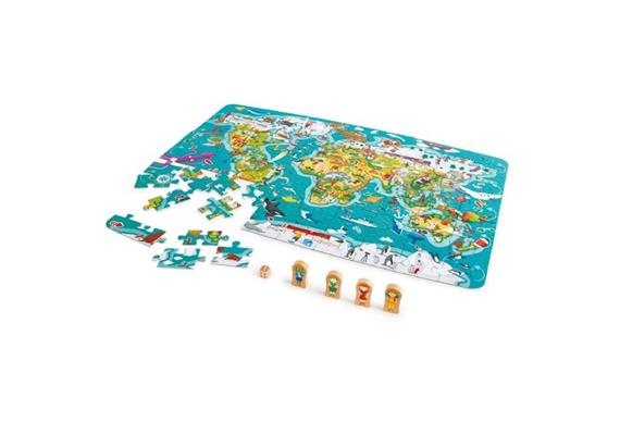 Hape 2 in 1 Weltreise Spiel und Puzzle