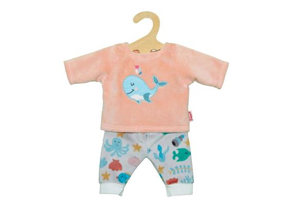 Heless 1285 Flauschiger Pyjama "Wal Bobby", 2-teilig, 28 - 35 cm