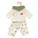 Heless 1516 Puppen-Kordhose "Herz-Konfetti" mit T-Shirt und Nickituch, Gr. 28 - 35 cm