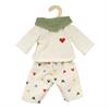 Heless 1516 Puppen-Kordhose "Herz-Konfetti" mit T-Shirt und Nickituch, Gr. 28 - 35 cm