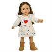Heless 1530 Puppen-Kordkleid ''Herz-Konfetti'' mit T-Shirt, Gr. 28 - 35 cm | Bild 2