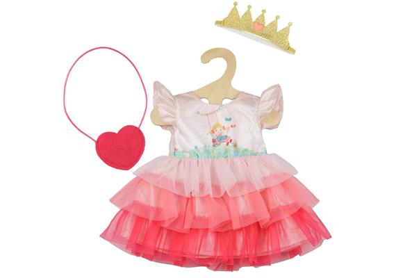 Heless 1580 Puppenkleid ''Prinzessin Emily'' mit Herztasche und Krone, Gr. 28 - 35 cm