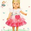 Heless 1580 Puppenkleid ''Prinzessin Emily'' mit Herztasche und Krone, Gr. 28 - 35 cm | Bild 6