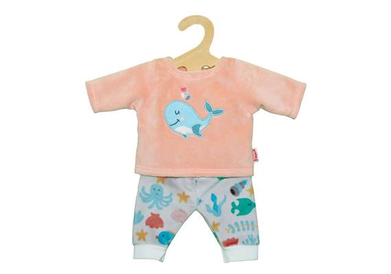Heless 2285 Flauschiger Pyjama "Wal Bobby", 2-teilig, 35 - 45 cm