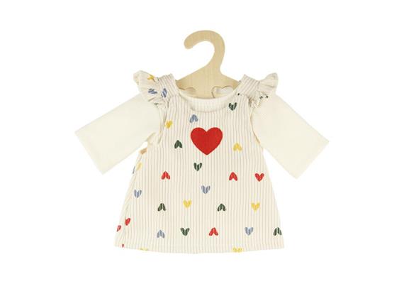 Heless 2530 Puppen-Kordkleid ''Herz-Konfetti'' mit T-Shirt, Gr. 35 - 45 cm