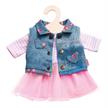 Heless 2550 - Tüllkleid mit Jeansweste Grösse 35 - 46 cm | Bild 3