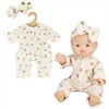 Heless 2681 Musselin Puppen-Strampler "Freche Früchtchen" mit niedlichem Haarband Gr. 35-4