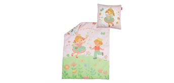 Heless 5000 Puppenbettdecke (44 x 34 cm) mit Kissen (16 x 16 cm) ''Prinzessin Emily''