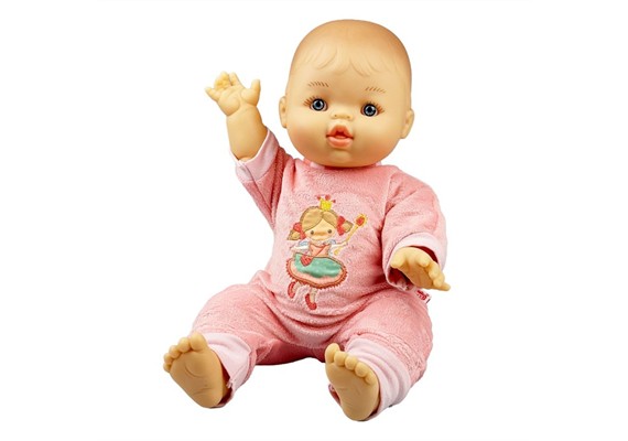 Heless 54037 Set: Gordi Puppe mit Velour-Strampler "Prinzessin Emily", Mädchen, 34 cm