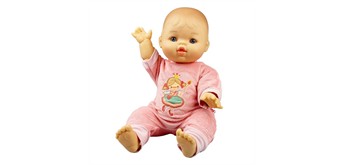 Heless 54037 Set: Gordi Puppe mit Velour-Strampler "Prinzessin Emily", Mädchen, 34 cm