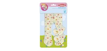 Heless 577 Puppen-Strumpfhose mit Söckchen ''Herz Konfetti'', Gr. 35 - 45 cm