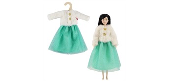 Heless 8370 Time2Shine Plüschjacke "Yuki" mit Tüllrock für Modepuppen der Grösse 29 cm