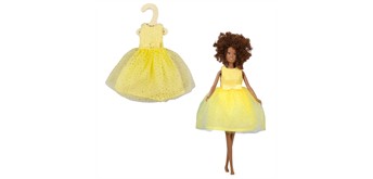 Heless 8513 Time2Shine Bouclé Kleid "Sunshine" mit Tüllrock für Modepuppen der Grösse 29 c