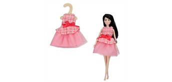 Heless 8514 Time2Shine Bouclé Minikleid "Gala" mit Tüllrock für Modepuppen der Grösse 29 c