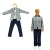 Heless 8604 Time2Shine Kariertes Hemd mit Jeans für Modepuppen der Grösse 29 cm