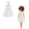 Heless 8650 Time2Shine Weisses Traumkleid mit Rosenmuster für Modepuppen der Grösse 29 cm