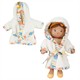 Heless 9677 Puppen-Bademantel "Ahoi" extra weiches Material, mini, Gr. 20-25 cm