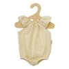 Heless Puppen-Body mit Rüschen aus 100 % Bio-Baumwolle, ecru, Gr. 35-45 cm