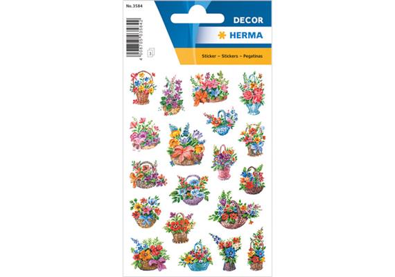 Herma - Sticker Decor - Blumen mit Körbchen