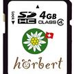 hörbert - 4 GB SDHC Schwiizerdütschi Spichercharte Edelweiss | Bild 2