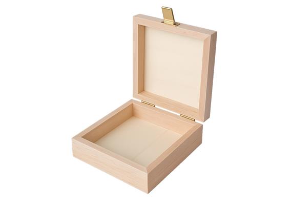 Holzschachtel 105x105x27 mm - zu Atelier Fischer 16-teilig