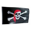 Holzspielerei Piratenflagge gross 3-farbig